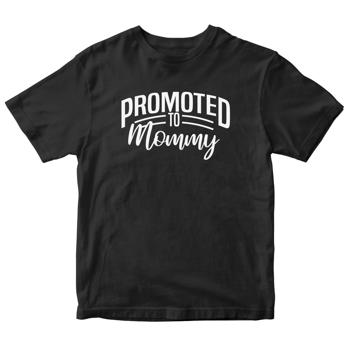 Promoted to Mommy Kids T-shirt | Black