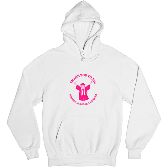 Homeschooling Heroes Unisex Hoodie | White