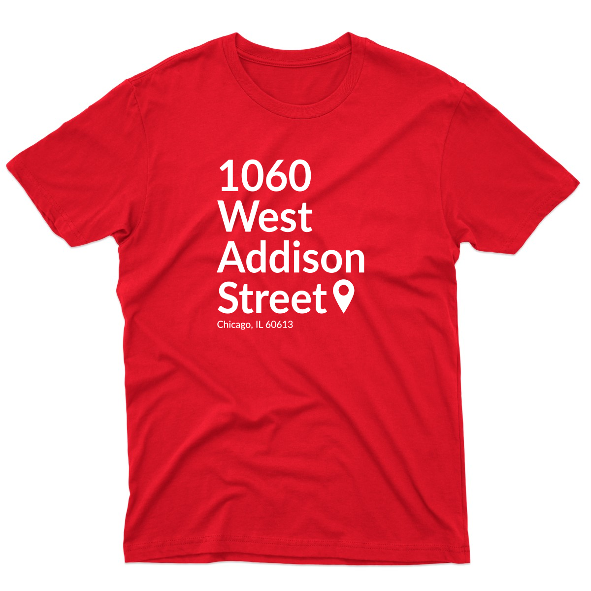 Chicago Baseball Stadium North Side Men's T-shirt | Red