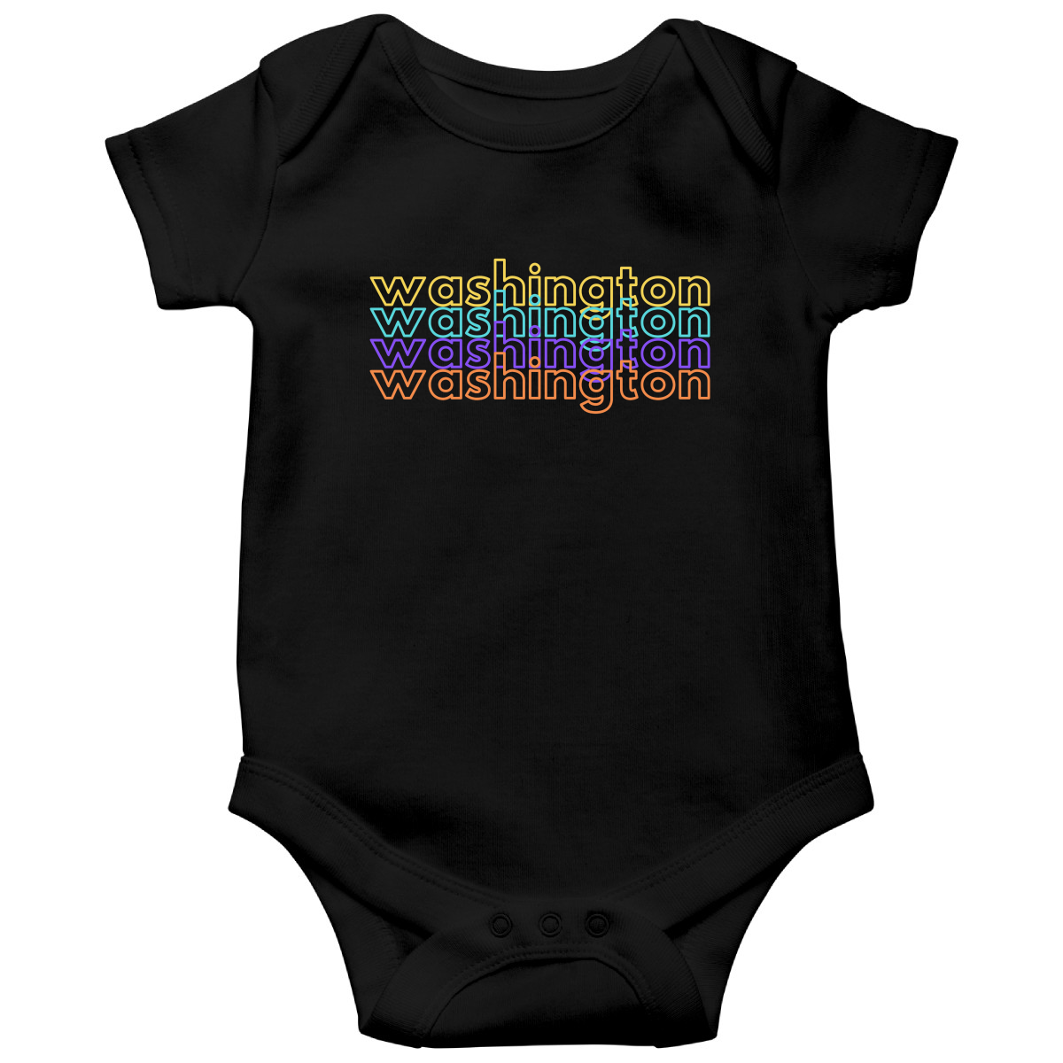 Washington Baby Bodysuit | Black