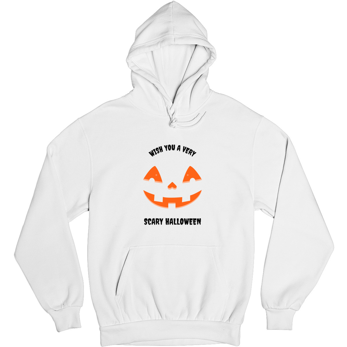 Wish You a Very Scary Halloween Unisex Hoodie | White