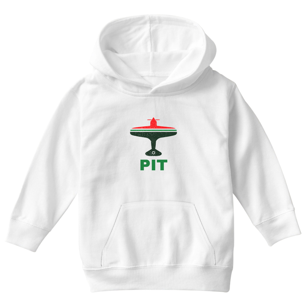 Fly Pittsburgh PIT Airport Kids Hoodie | White