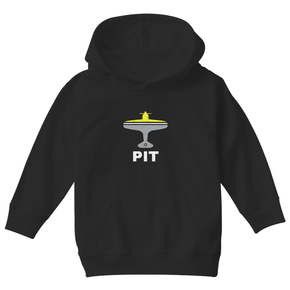 Fly Pittsburgh PIT Airport Kids Hoodie | Black