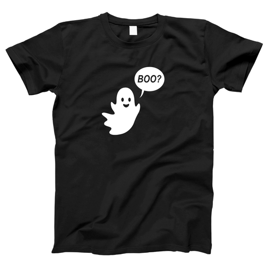 Cute Ghost Halloween Women's T-shirt | Black