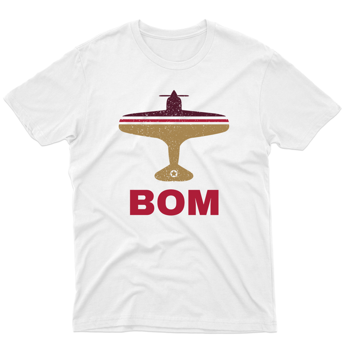 Fly Mumbai BOM Airport Men's T-shirt | White
