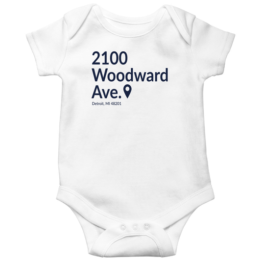 Detroit Baseball Stadium Baby Bodysuits