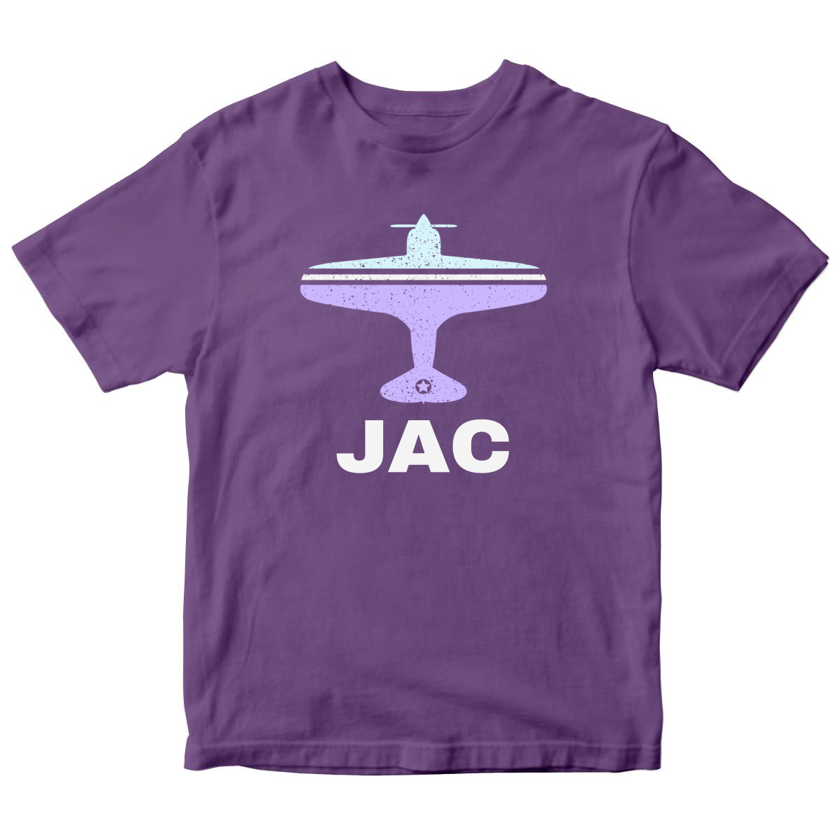 Fly Jackson Hole JAC Airport Kids T-shirt | Purple