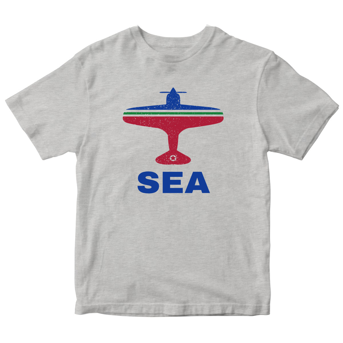 Fly Seattle SEA Airport Kids T-shirt | Gray