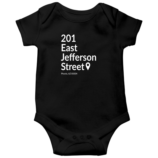 Phoenix Basketball Stadium Baby Bodysuits | Black