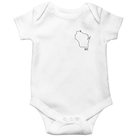 Wisconsin Baby Bodysuit | White