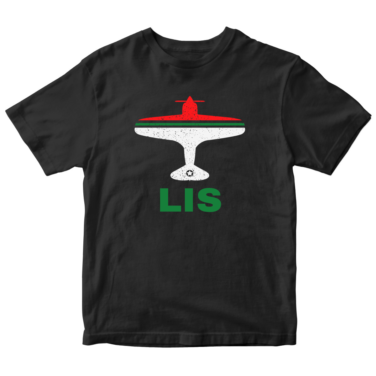 Fly Lisbon LIS Airport Kids T-shirt | Black