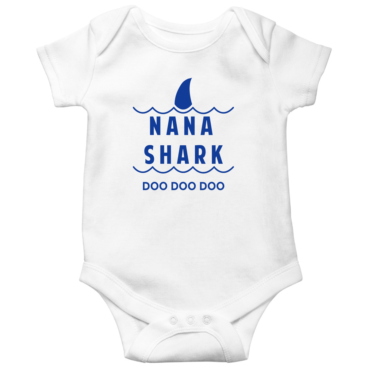 Nana Shark Baby Bodysuits | White