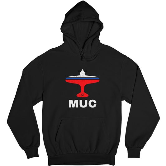 Fly Munich MUC Airport Unisex Hoodie | Black