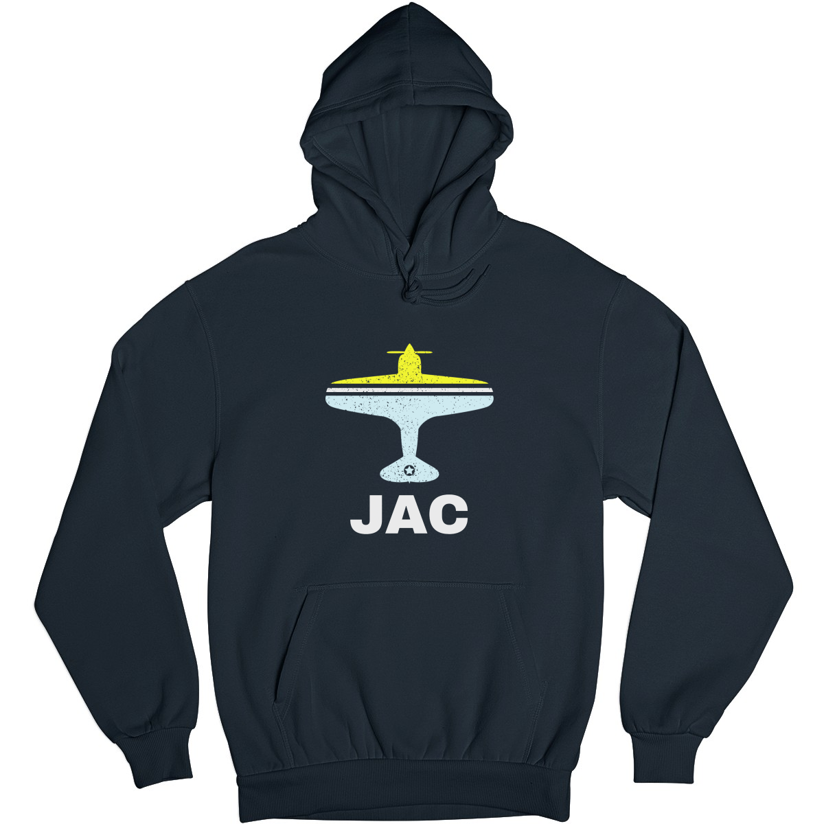 Fly Jackson Hole JAC Airport Unisex Hoodie | Navy