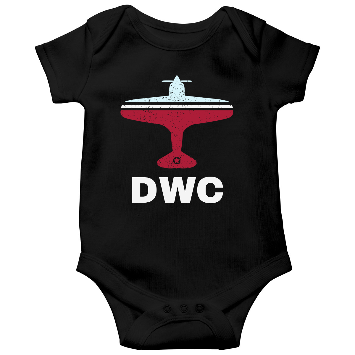 Fly Dubai DWC Airport  Baby Bodysuits | Black