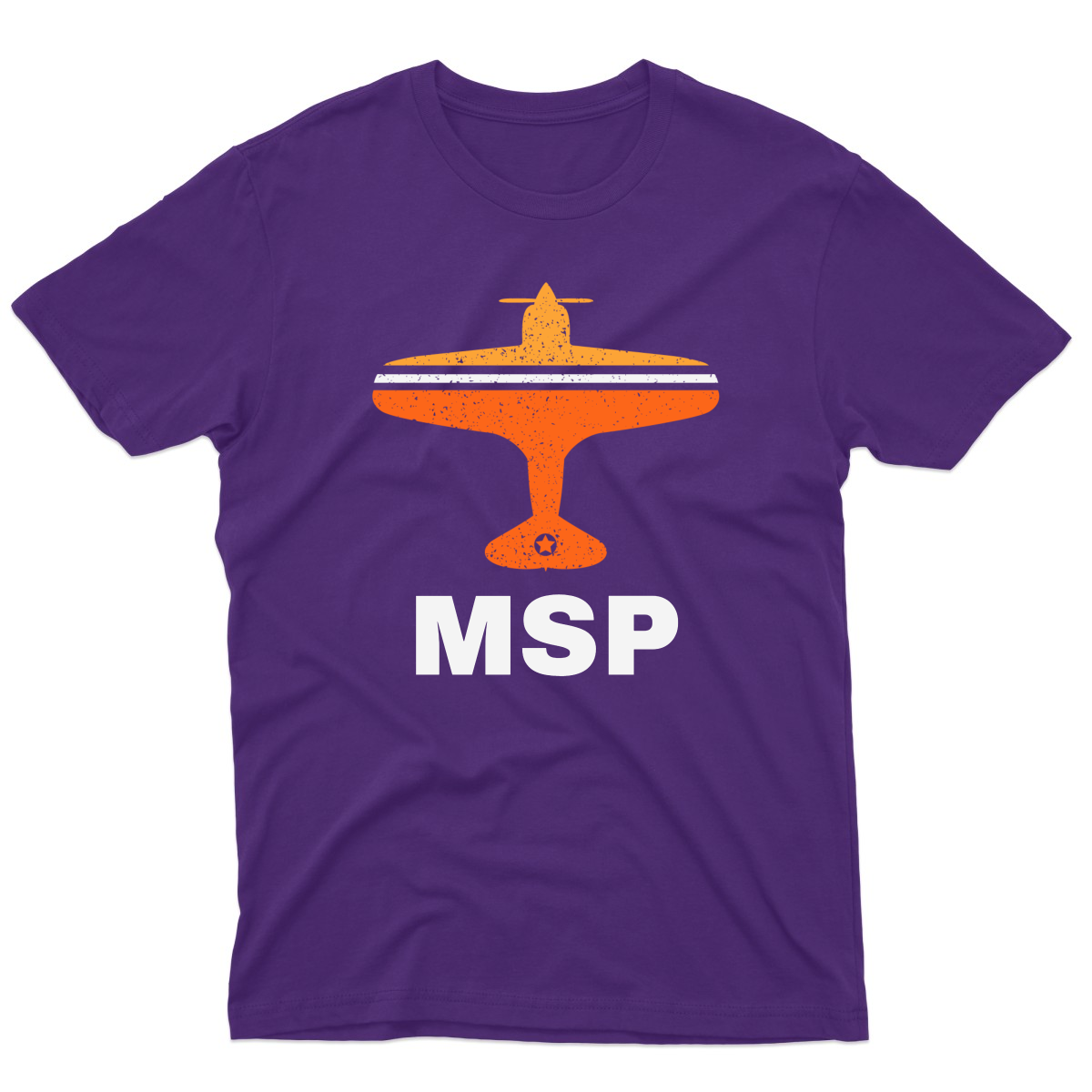 Fly Minneapolis MSP Airport Men's T-shirt | Purple