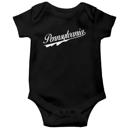 Pennsylvania Baby Bodysuit | Black