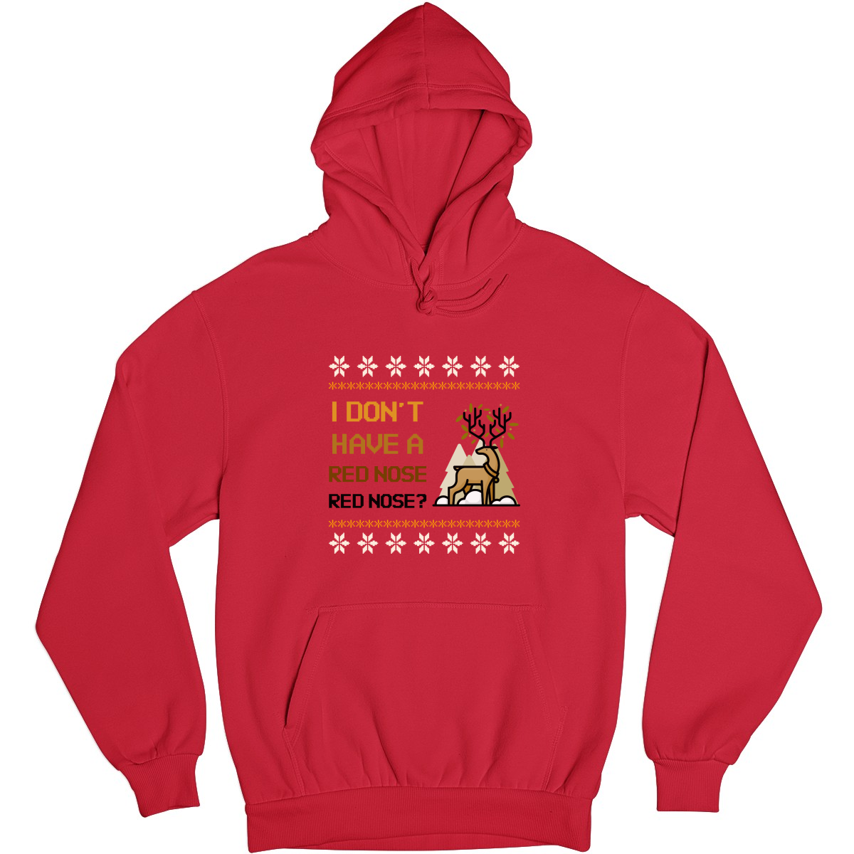 2021 Ugly Sweater Christmas Party Unisex Hoodie | Red