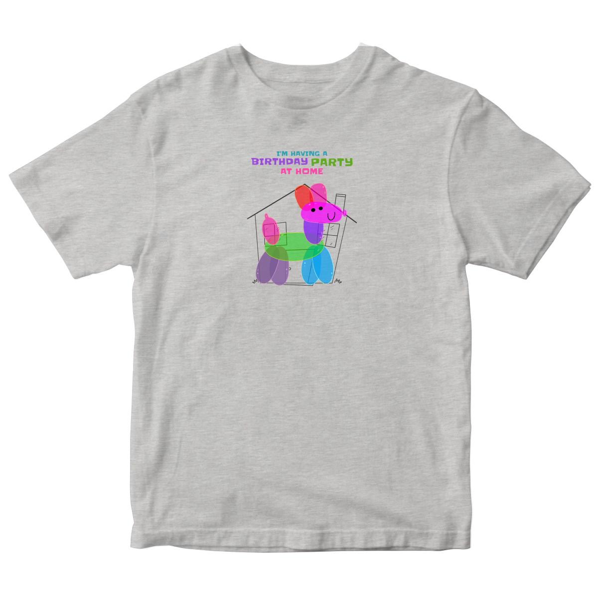 I'm having a birthday party at home  Toddler T-shirt | Gray