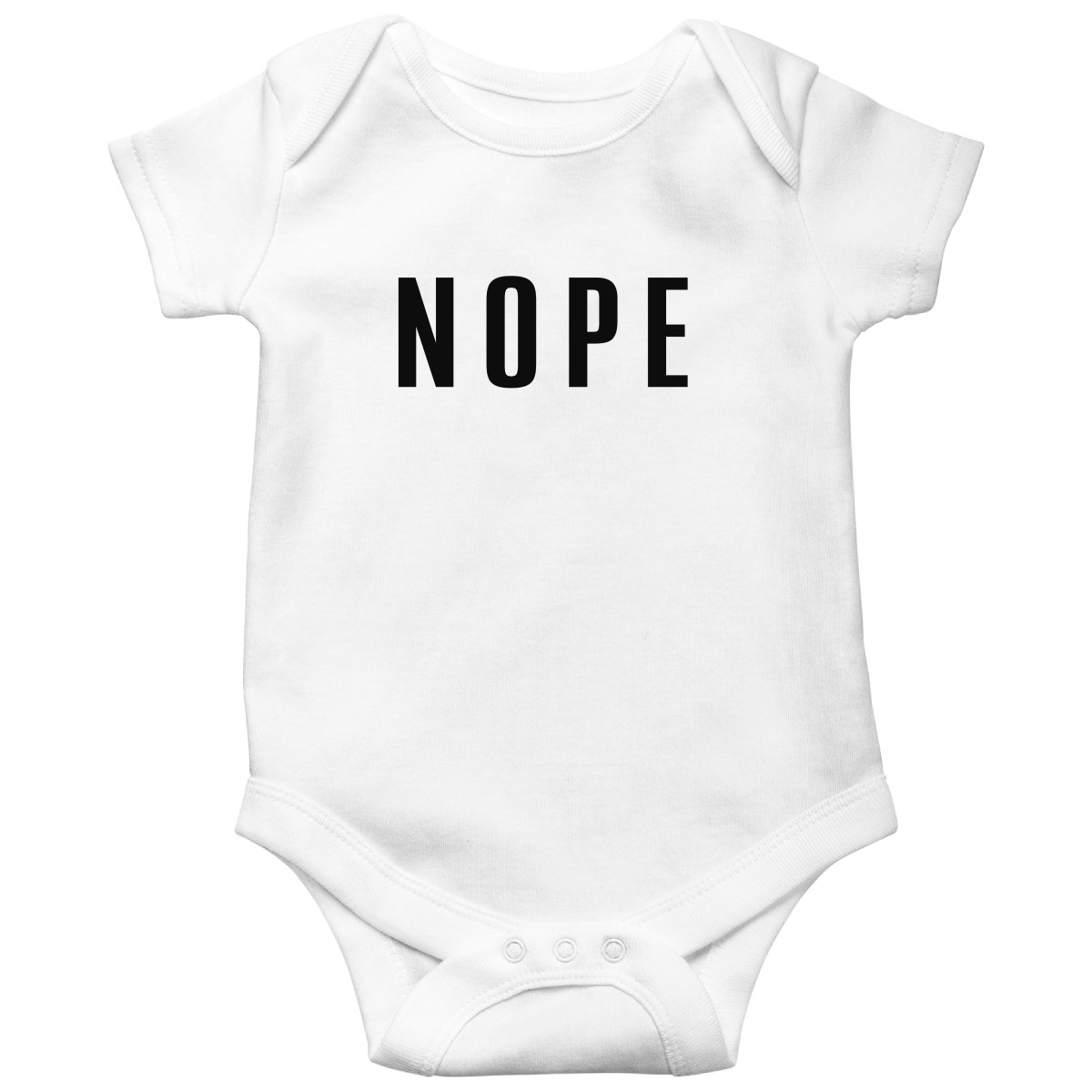 Nope Baby Bodysuits | White