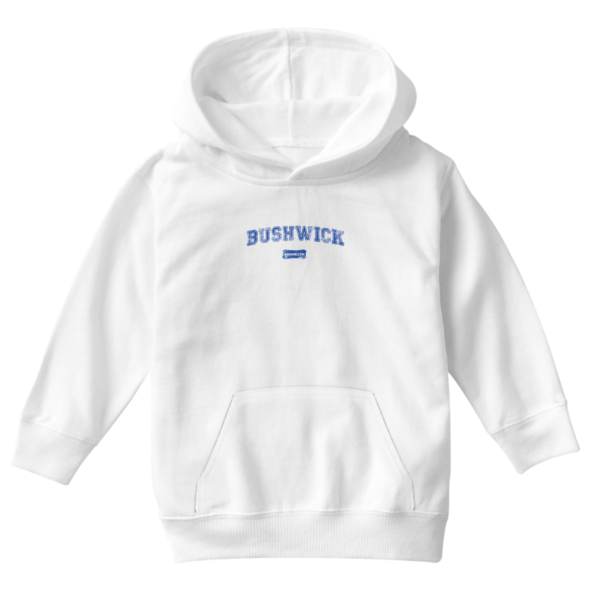 Bushwick Brooklyn Kids Hoodie | White