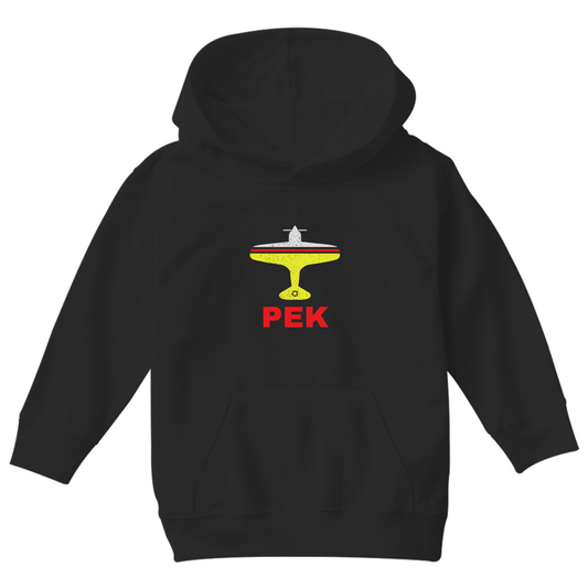 Fly Beijing PEK Airport Kids Hoodie | Black