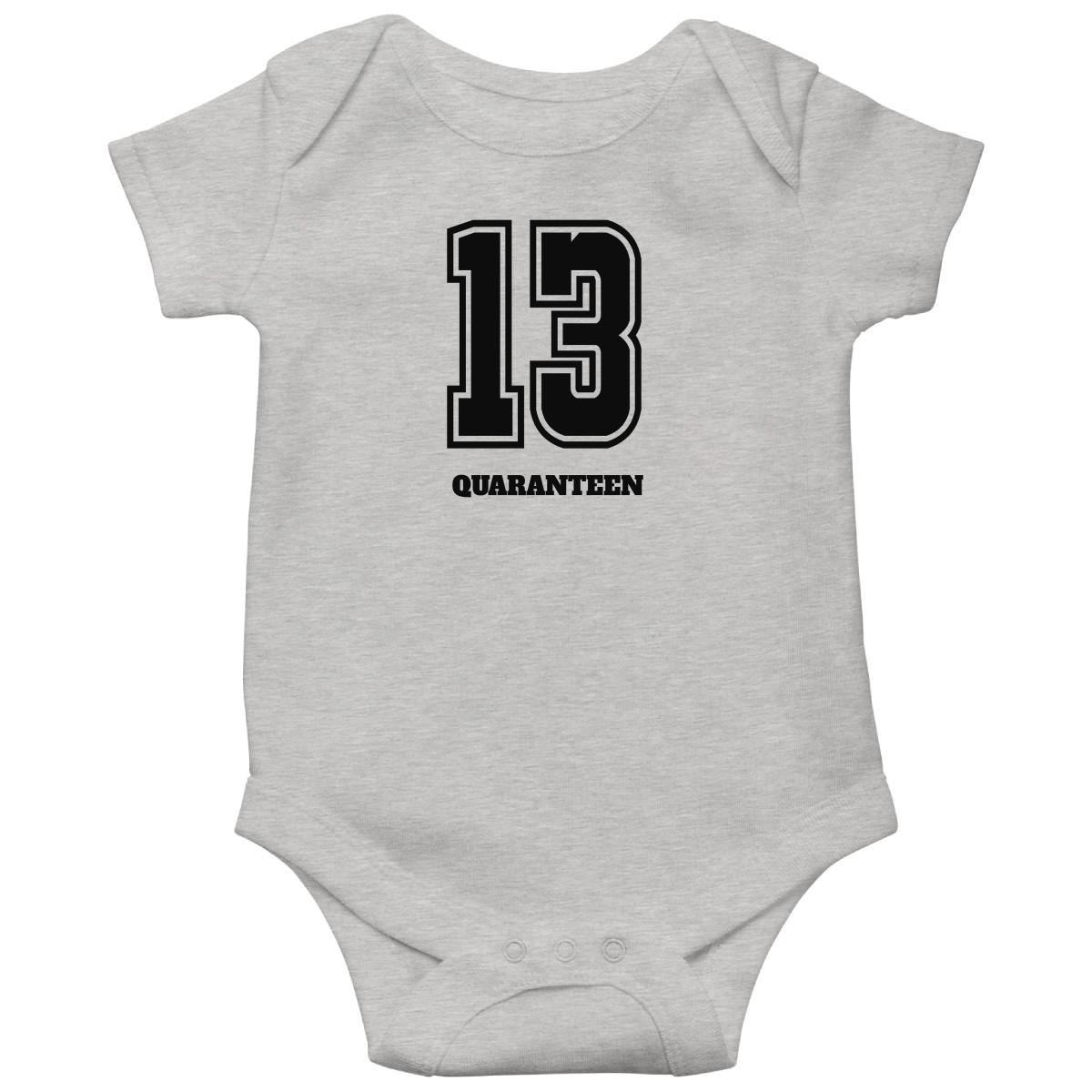 13 QUARANTEEN Baby Bodysuits | Gray
