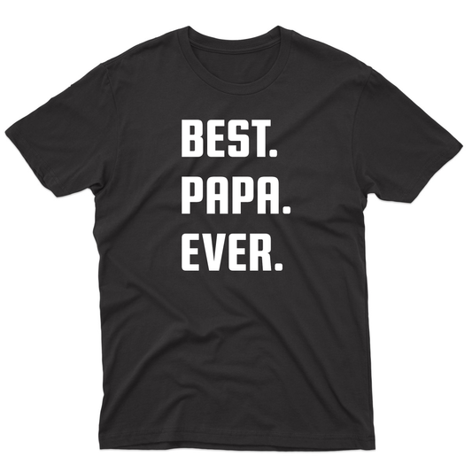 Best Papa Ever Men's T-shirt | Black