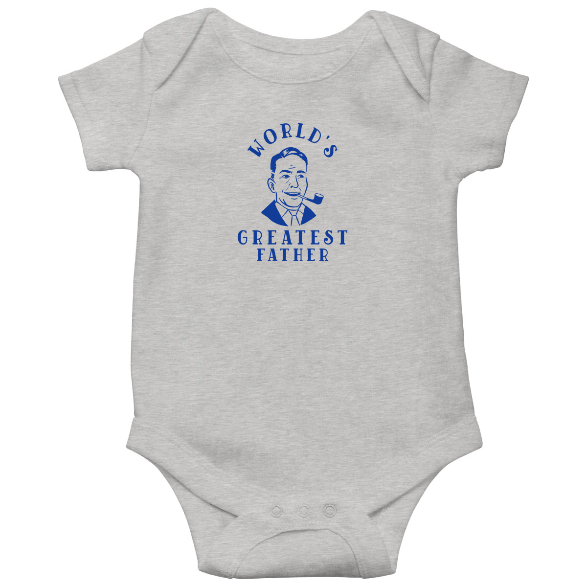 World's Greatest Father Baby Bodysuits | Gray