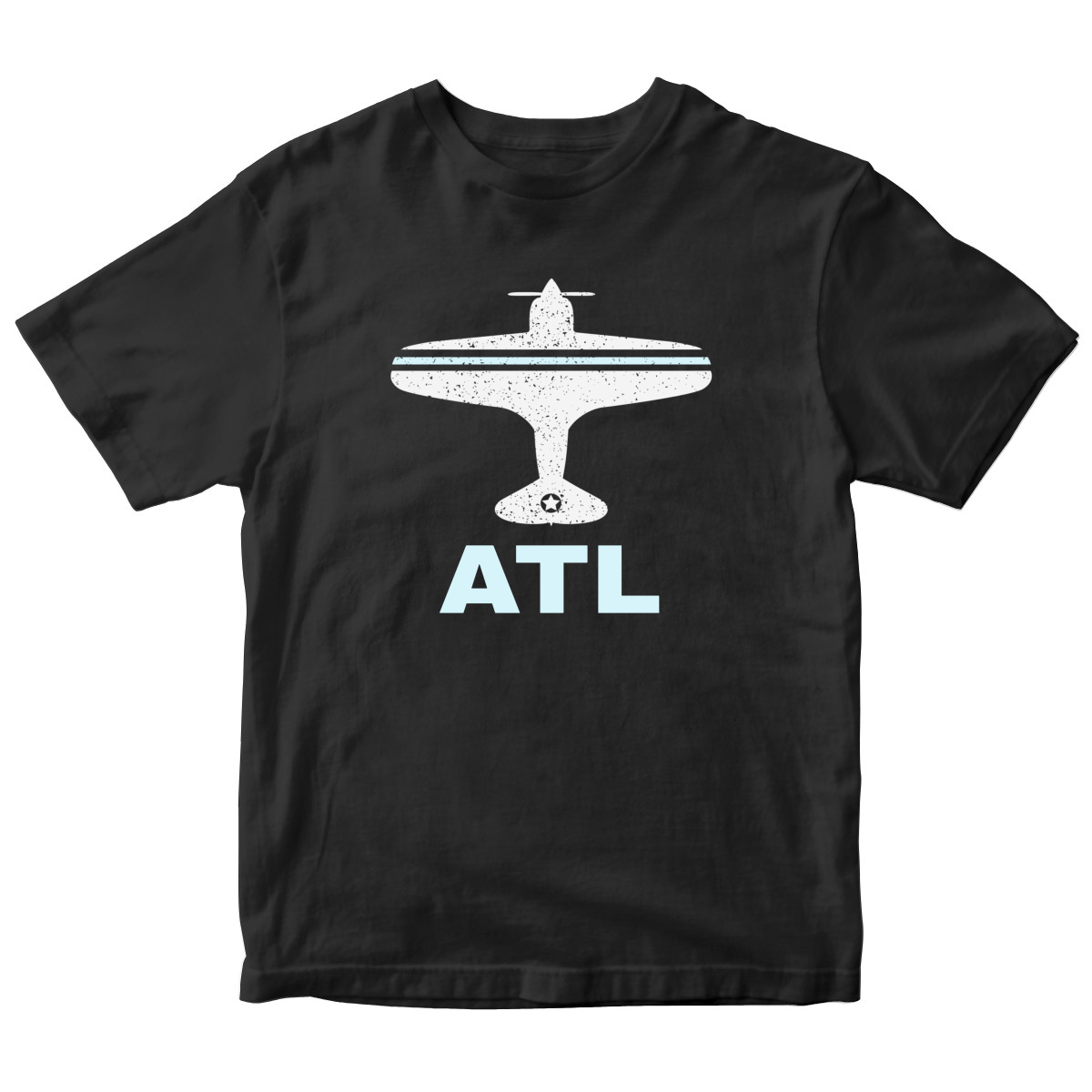 Fly Atlanta ATL Airport Toddler T-shirt | Black