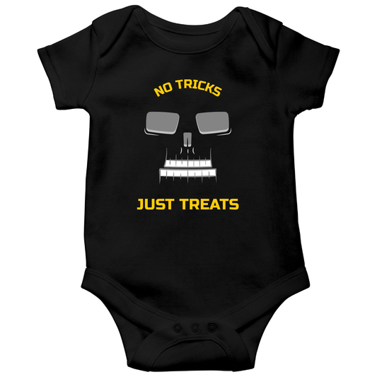 No Tricks Just Treats Baby Bodysuits | Black