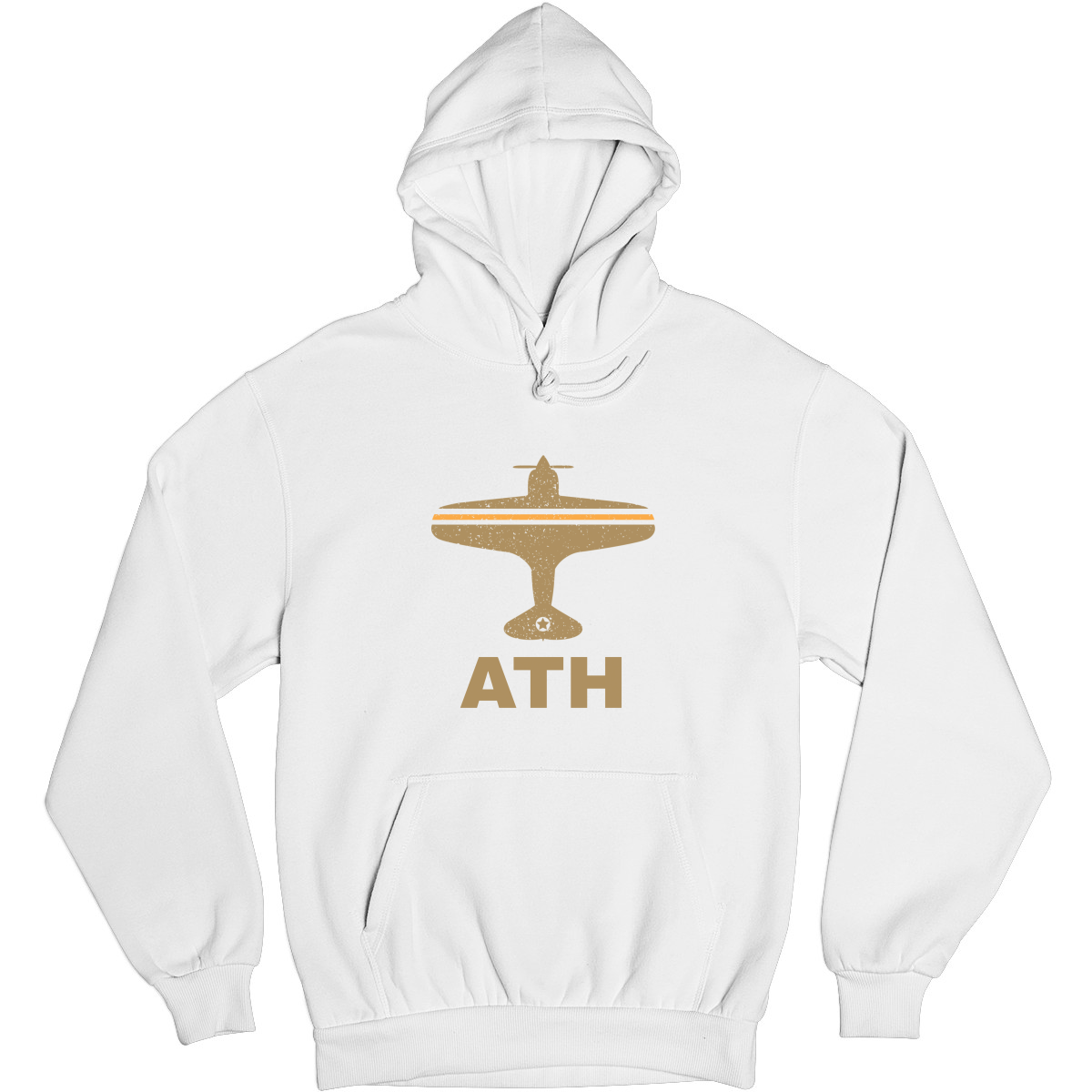 Fly Athens ATH Airport Unisex Hoodie | White