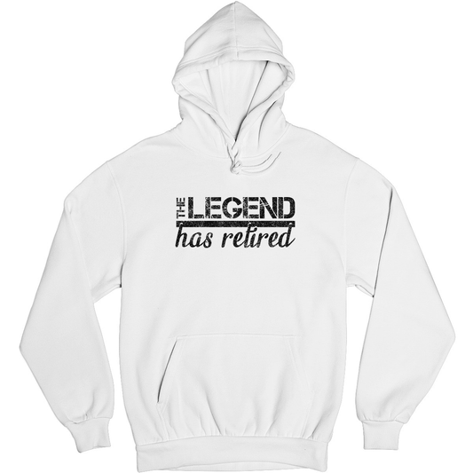 The Legend Has Retired Unisex Hoodie | White