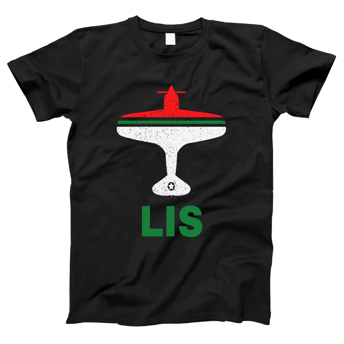 Fly Lisbon LIS Airport Women's T-shirt | Black