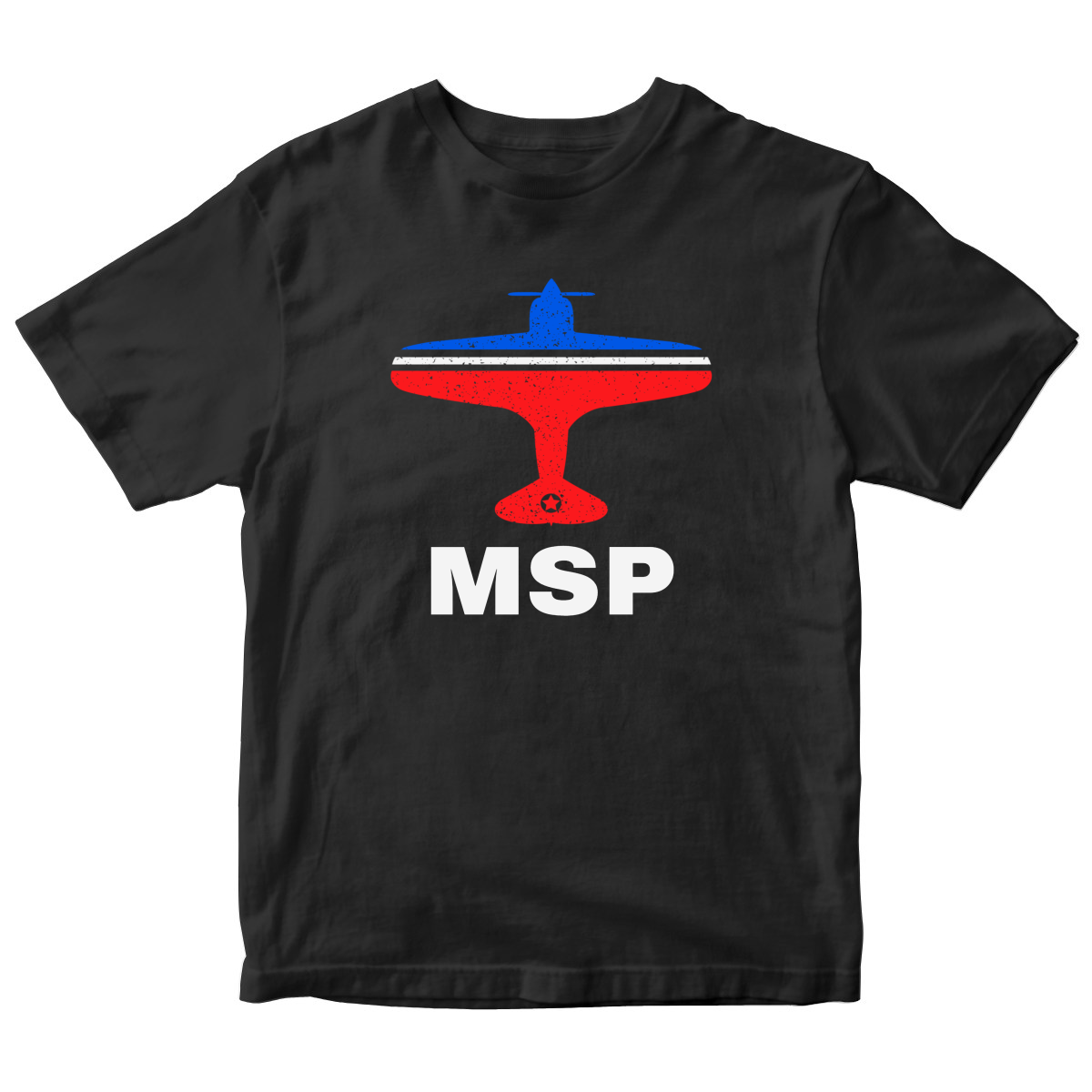 Fly Minneapolis MSP Airport Kids T-shirt | Black