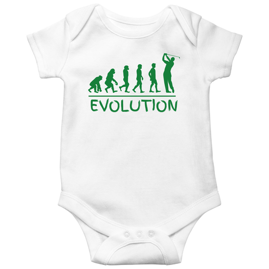 Golf Evolution  Baby Bodysuits | White