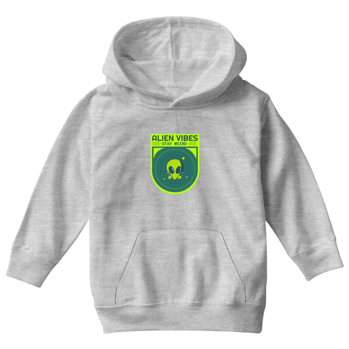 Alien Vibes Kids Hoodie | Gray