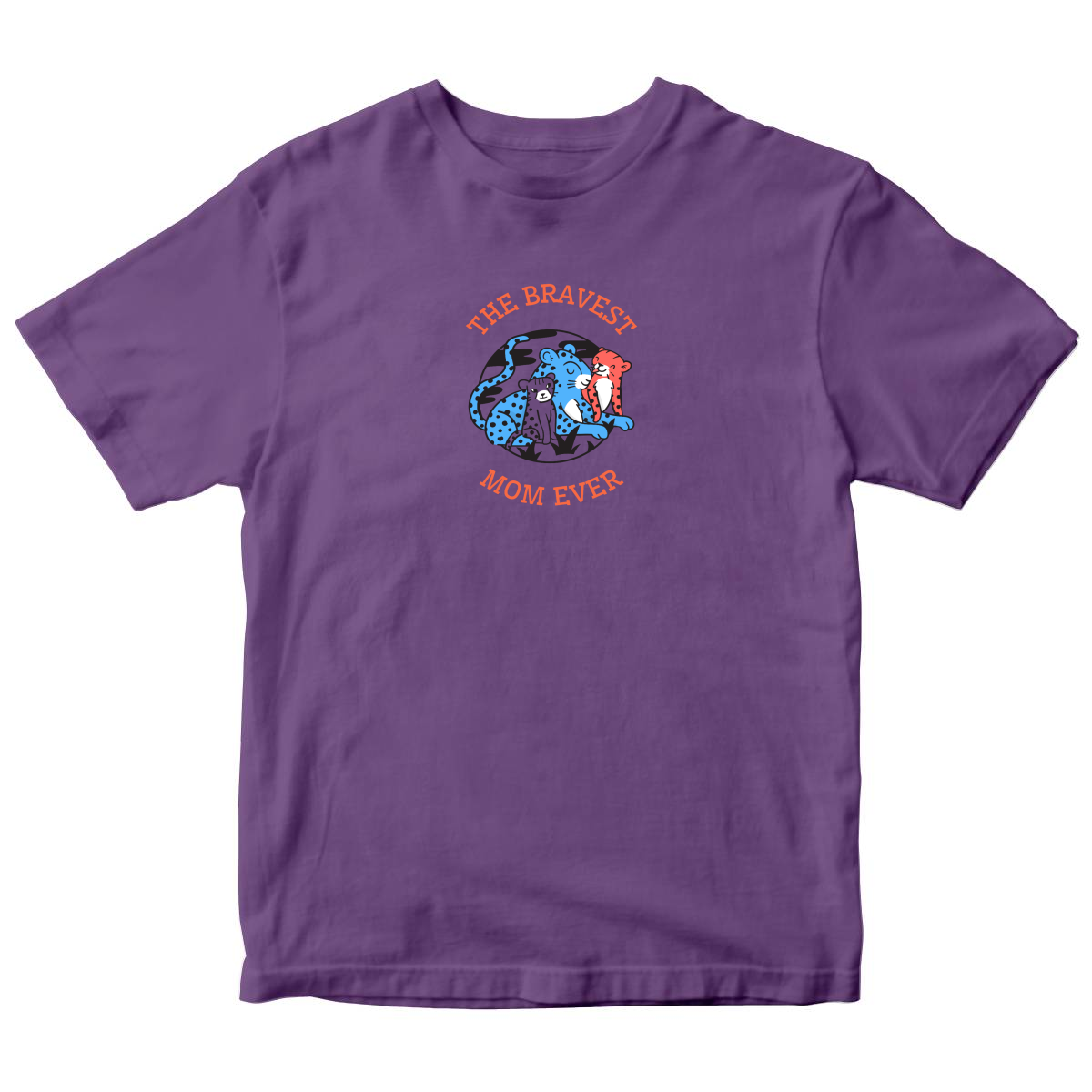 The Bravest Mom Ever Toddler T-shirt | Purple