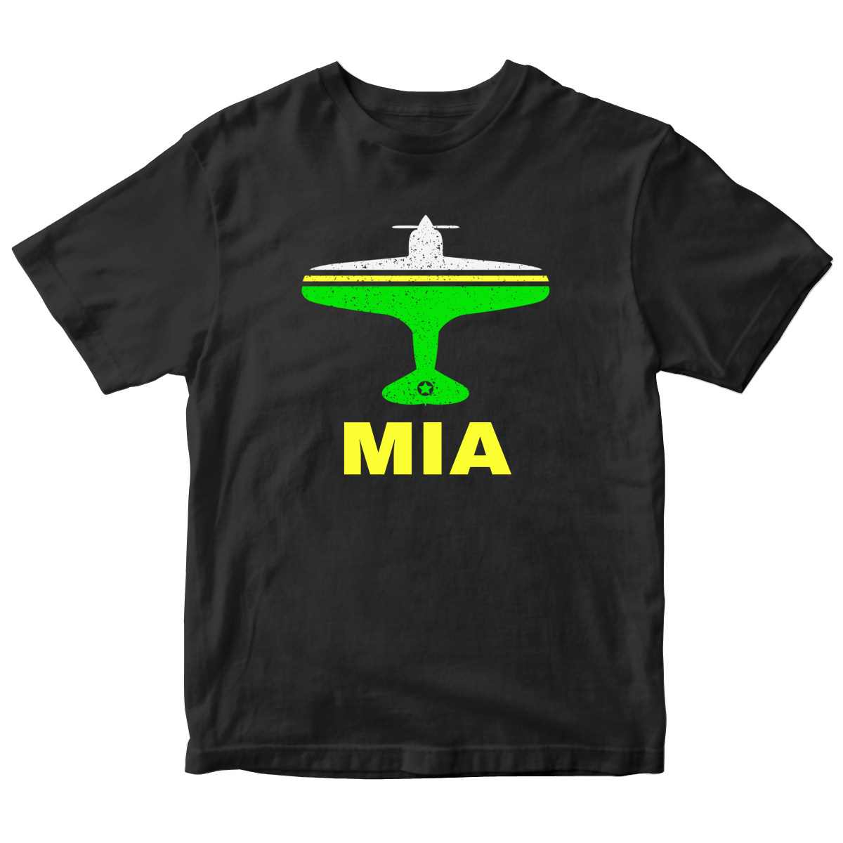 Fly Miami MIA Airport Kids T-shirt | Black