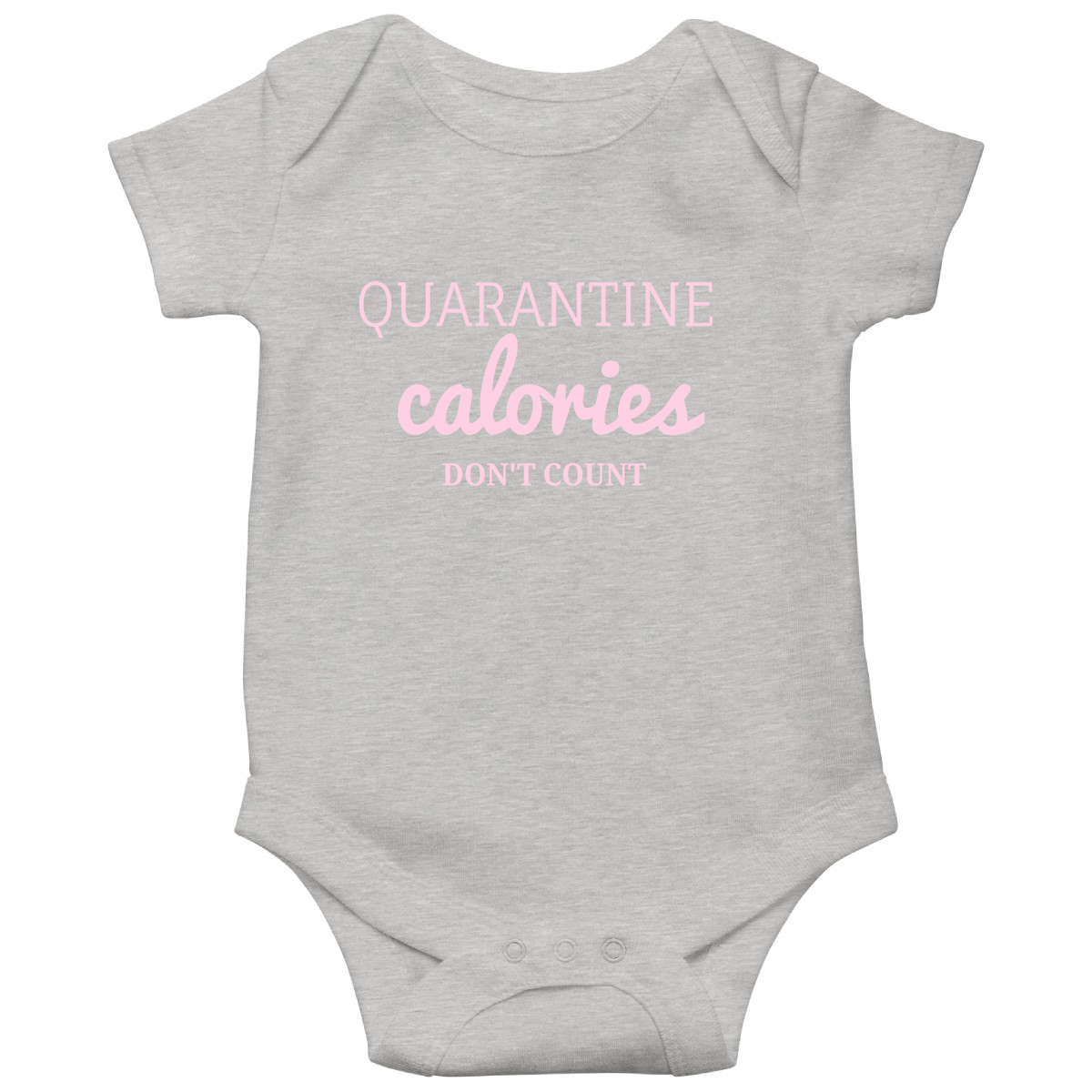 Quarantine Calories  Baby Bodysuits | Gray