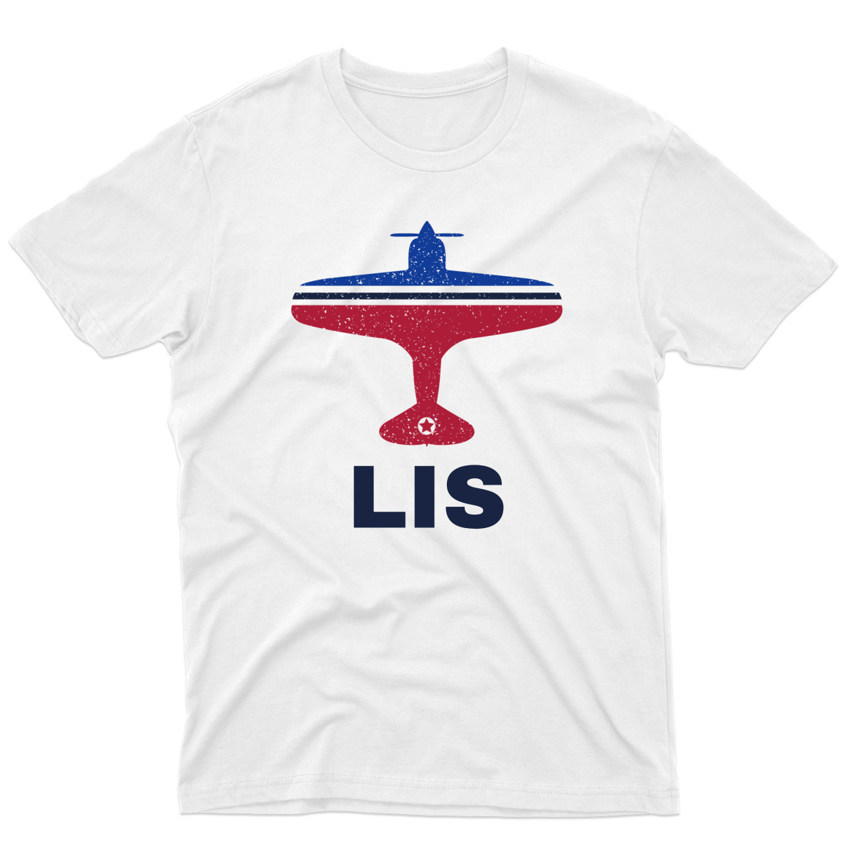 Fly Lisbon LIS Airport Men's T-shirt | White