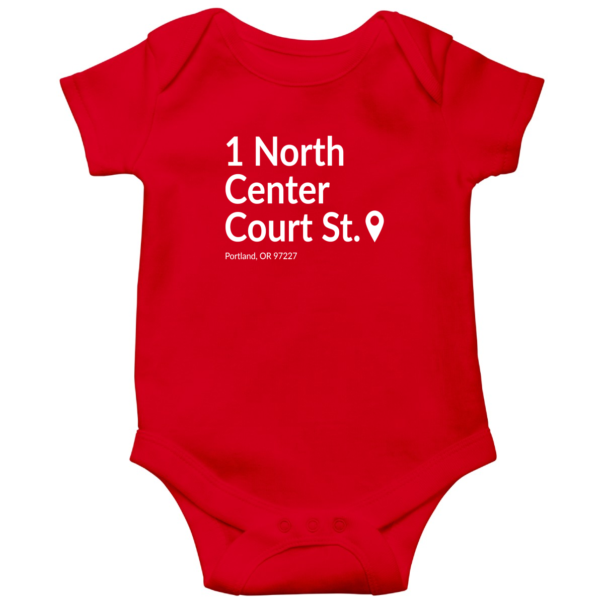 Portland Basketball Stadium Baby Bodysuits | Red