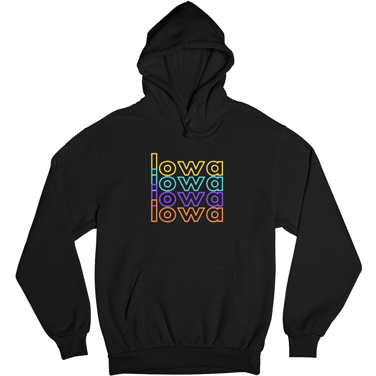 Iowa Unisex Hoodie | Black