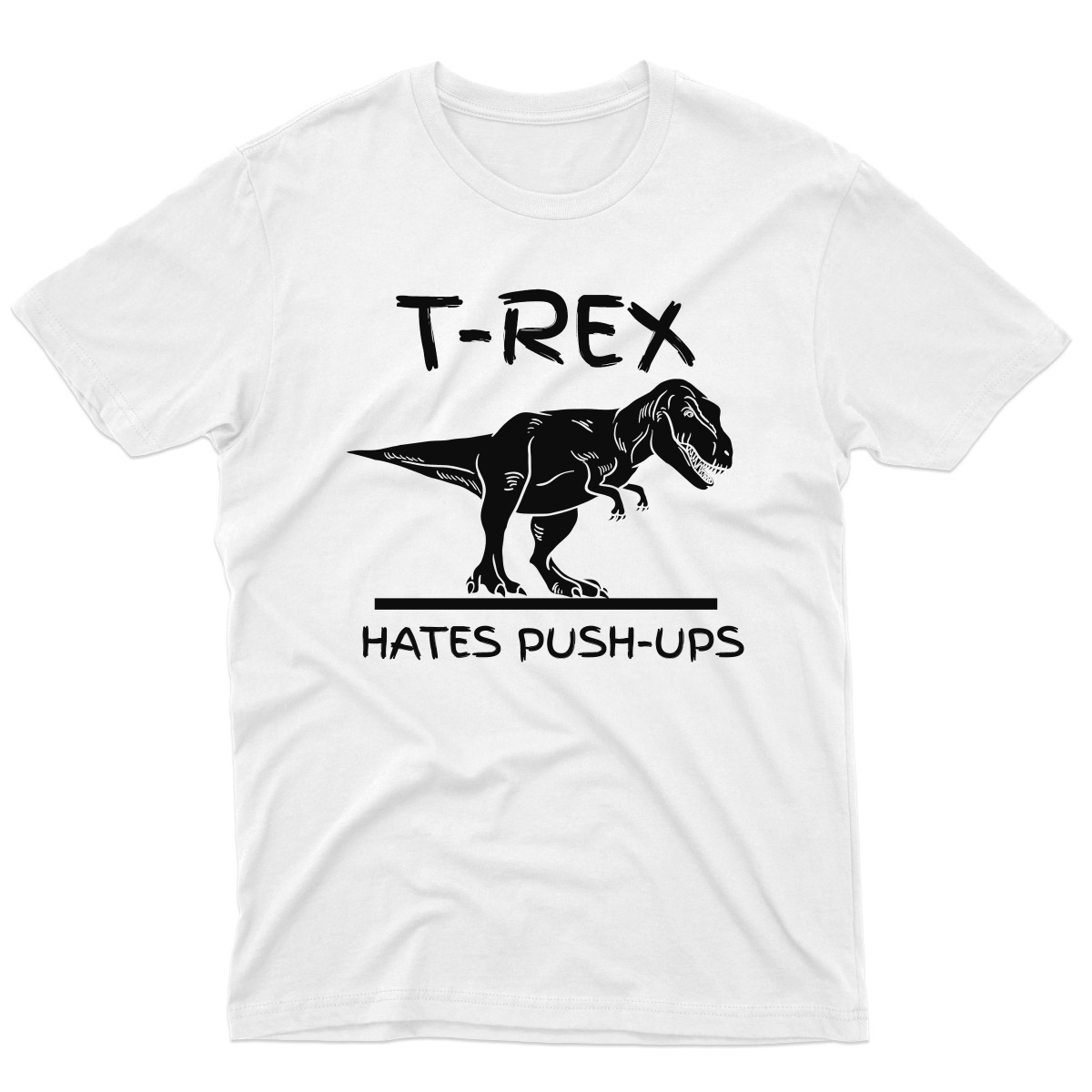T-Rex Hates Push-ups  Men's T-shirt | White
