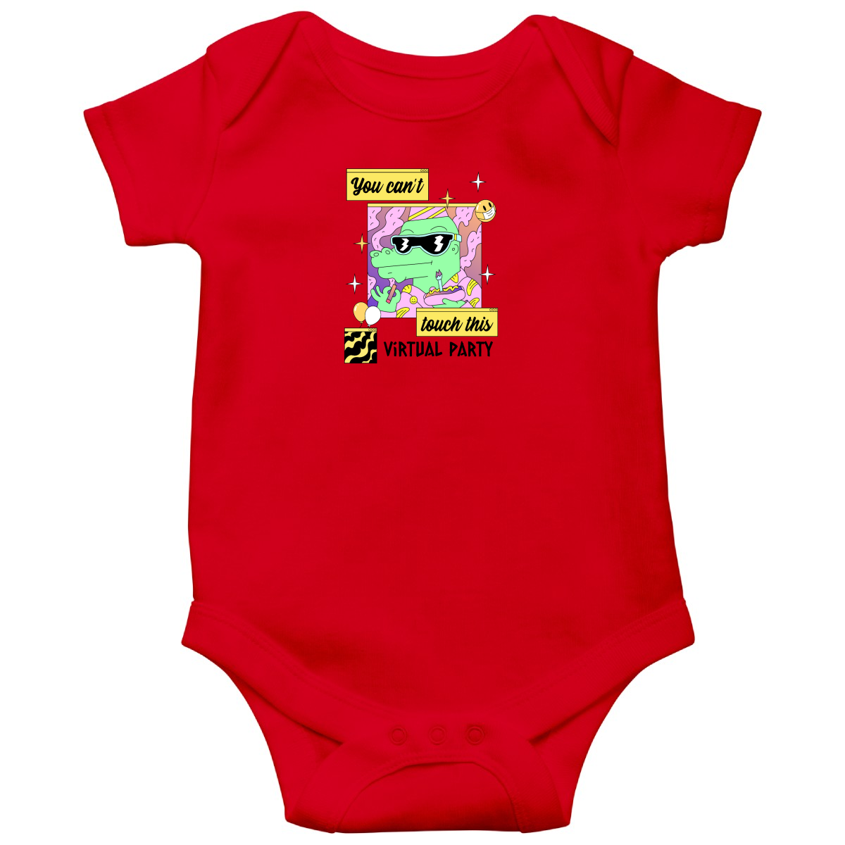 You Can't Touch This Baby Bodysuits | Red