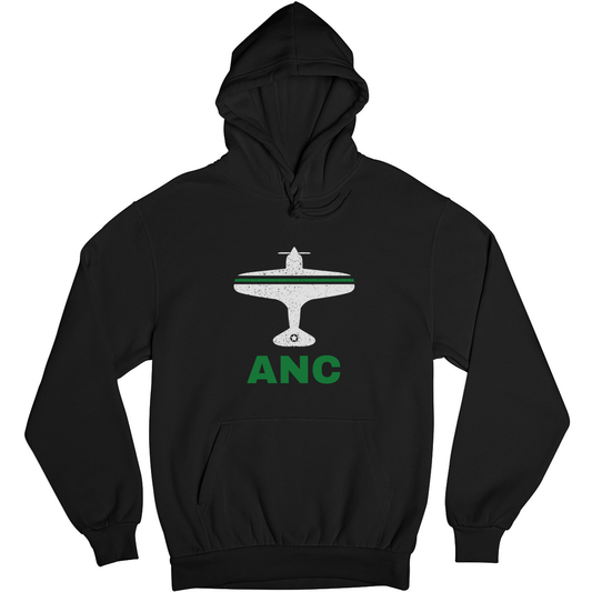 Fly Anchorage ANC Airport Unisex Hoodie | Black