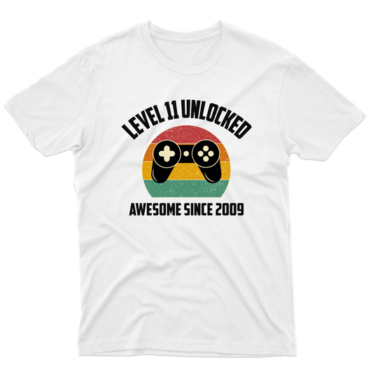 LEVEL 11 UNLOCKED Men's T-shirt | White
