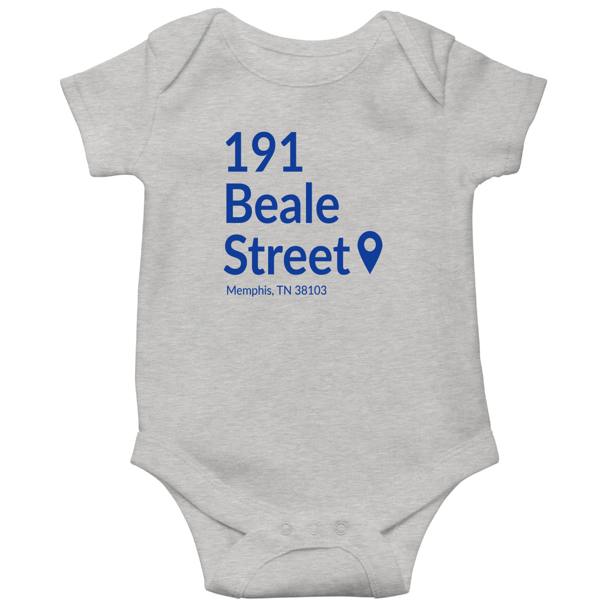 Memphis Basketball Stadium Baby Bodysuits | Gray