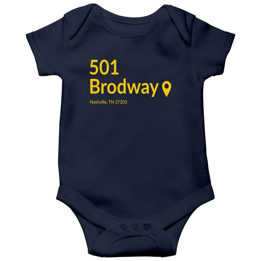 Nashville Hockey Stadium Baby Bodysuits | Navy