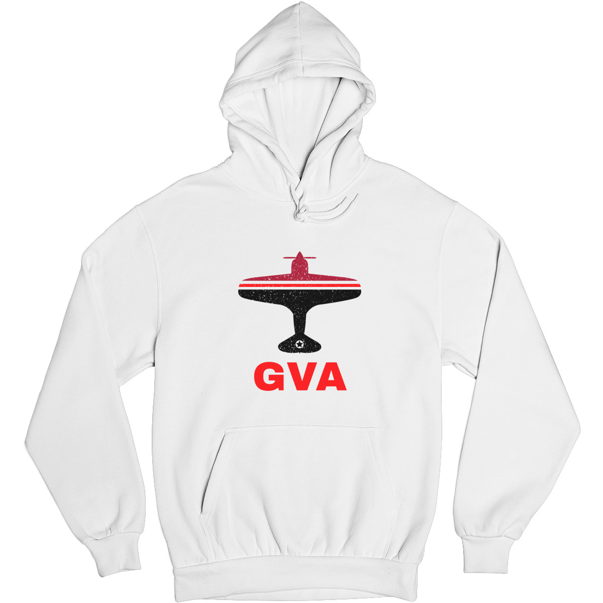 Fly Geneva GVA Airport Unisex Hoodie | White